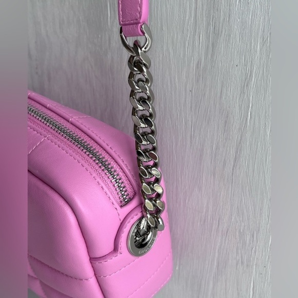 BURBERRY NWT BNIB Mini Lola Quilted Leather Camera Bag primrose pink - Picture 10 of 13